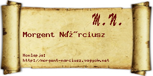 Morgent Nárciusz névjegykártya